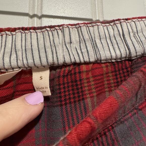 Soft Surroundings Night Divine Red Plaid Flannel Pajamas Size Small - Picture 13 of 14